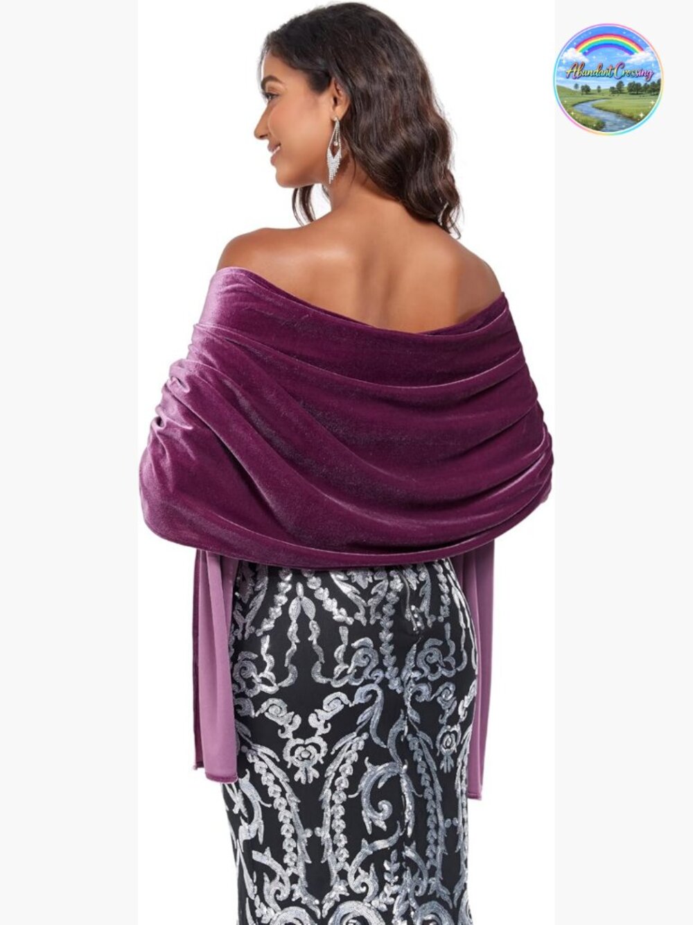 Velvet Shawl Wrap for Evening Wedding Bridal Formal Cover Up